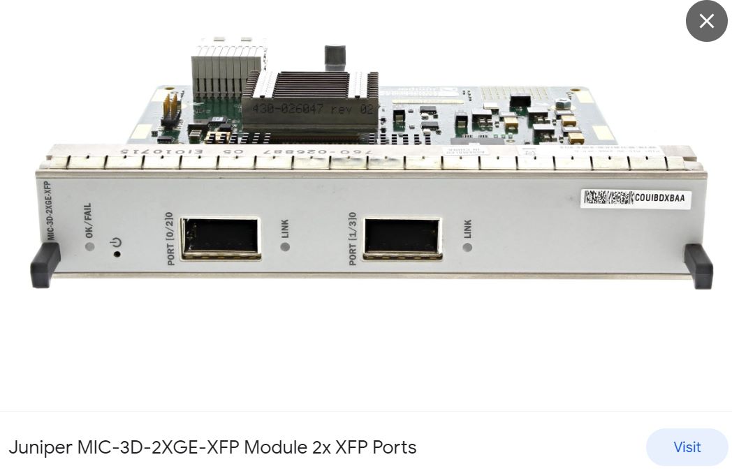 MIC-3D-2XGE-XFP Juniper Router Modules & Cards