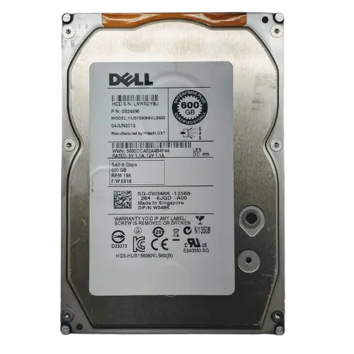 Dell 600GB 10K RPM SAS 6 Gbps 2.5in Hot-plug Drive