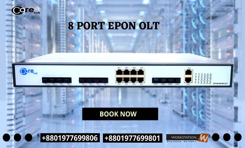 CORE LINK 8 Port EPON OLT WITH 10G Uplink