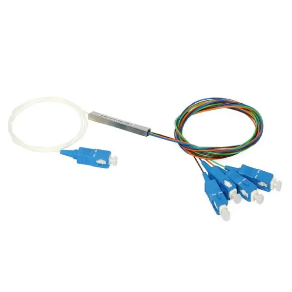 4 Way Steel Tube FTTH PLC Splitter With Connector