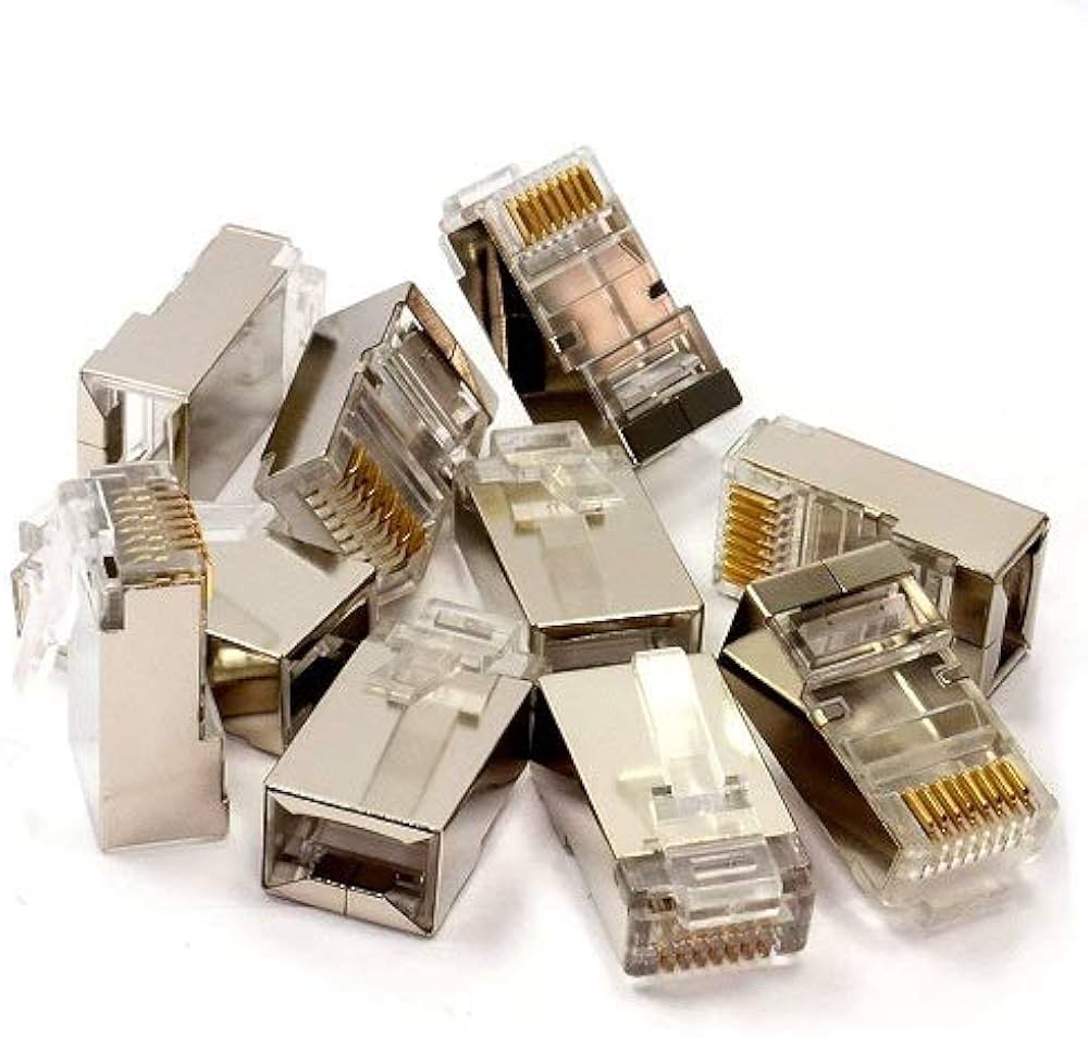 RJ45 Cat6 Connector Steel Structure 100 pcs